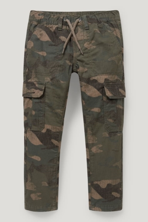 C&A Cargo Thermal Patterned Poikien Suorat Housut Khaki | 71YVHMWQP