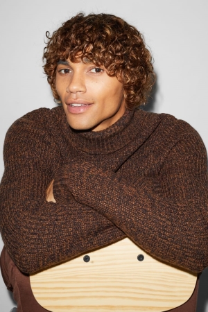 C&A Clockhouse Polo Neck Miesten Puserot Ruskea | 42NIXHDLT