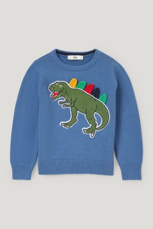 C&A Dinosaur Tytön Puserot Sininen | 60BLRTOJD