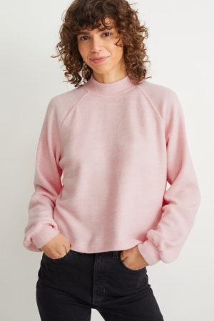 C&A Fleece Lenzing™ Ecovero™ Naisten Huppari Pinkki | 87TNFKRUY
