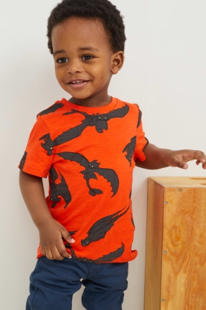 C&A How To Train Your Dragon Sleeve Poikien T Paidat Oranssi | 74WIRYOAZ