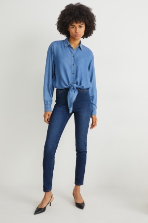 C&A Jegging High Vyötärö Lycra® Naisten Farkut Sininen | 13MIQAKZH