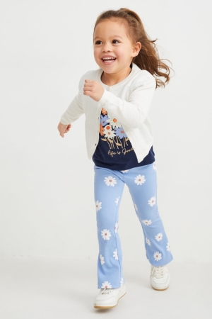 C&A Leggings Floral Tytön Suorat Housut Sininen | 21IMRZTVY