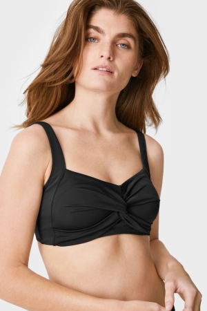 C&A Non-wired Mastectomy Bikini Naisten Uimapuvut Mustat | 37NZUHLIT