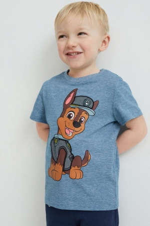 C&A Paw Patrol Sleeve With In-conversion Puuvilla Poikien T Paidat Sininen | 32ISNCFVU