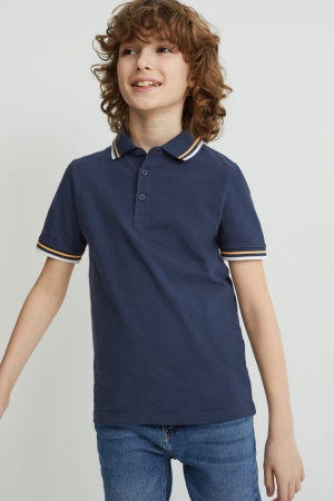C&A Polo Poikien Paidat Tummansininen | 80UZFWPLH