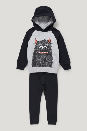C&A Set And Joggers 2 Piece Tytön Huppari Harmaat Mustat | 40GOLVXRF