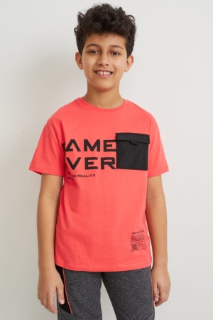 C&A Sleeve Augmented Reality Motif Poikien T Paidat Punainen | 34KRFLHTV