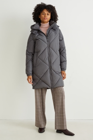 C&A Tikattu With Hood Bionic-finish®eco Naisten Takit Tummanharmaat | 80AYOWSNL